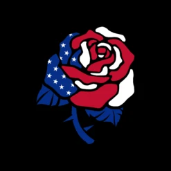 Women's Freedom Rose V-Neck - Black -Daily Clothing Store GS4897 FreedomRose STANDARD WEB READY 2021artonlyflb min