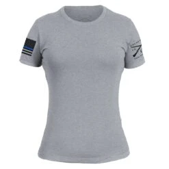 Daily Clothing Store 20 Daily Clothing Store -Daily Clothing Store GS4917 Women sBlueLineFlag DarkHeatherGray STANDARD WEB READY front min