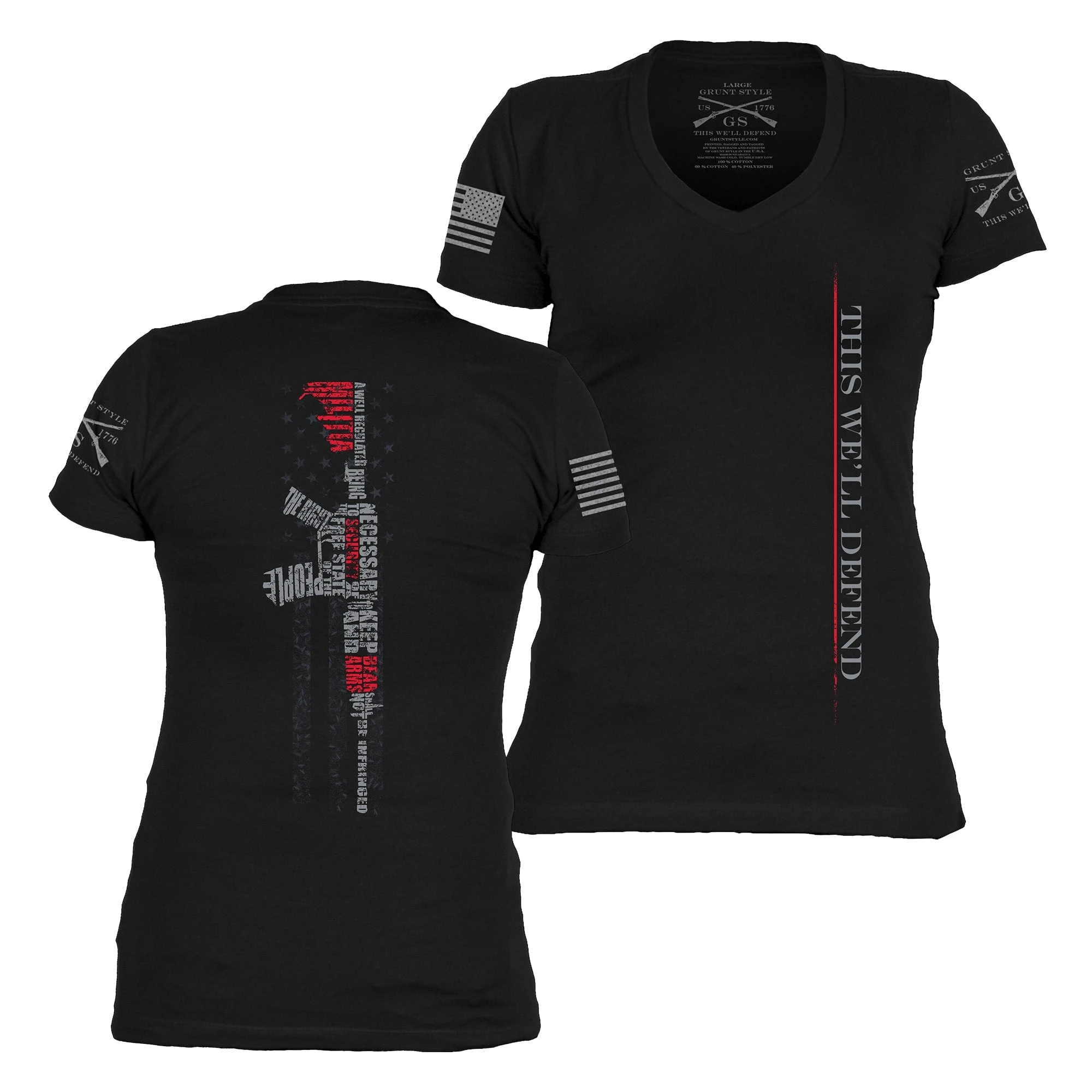 Women's Second Amendment 2.0 V-Neck - Black 4 Women's Second Amendment 2.0 V-Neck - Black - Image 3