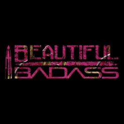 Women's Realtree Xtra® - Beautiful Badass T-Shirt - Black -Daily Clothing Store GS4940 RealtreeXtra BeautifulBadass STANDARD WEB READY frontArt min