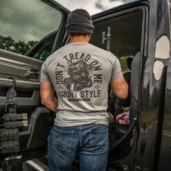 Don't Tread On Me 2A T-Shirt - Dark Heather Gray -Daily Clothing Store GS4996 Don tTreadOnMe2A DarkHeatherGray 04