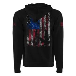 Freedom Flag Full-Zip Hoodie - Black 16 Freedom Flag Full-Zip Hoodie - Black -Daily Clothing Store GS5085 FreedomFlagFull ZipHoodie Black WEB READYBACK