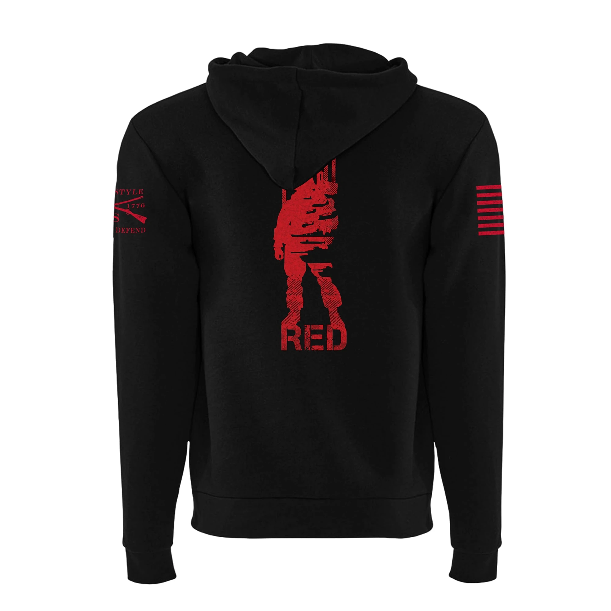 R.E.D. All Forces Premium Full Zip Hoodie - Black 9 R.E.D. All Forces Premium Full Zip Hoodie - Black - Image 7