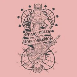 Women's Heart And Soul Of A Warrior T-Shirt - Desert Pink -Daily Clothing Store GS5172 HeartandSoulofaWarrior DesertPink STANDARD WEB READY backArt min