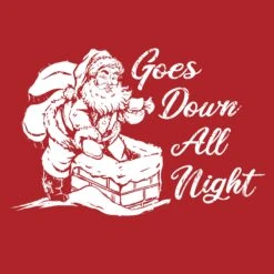 Goes Down All Night Tee - Red -Daily Clothing Store GS5238 GoesDownAllNight STANDARD WEB READYArt