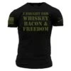 I Fought For Whiskey, Bacon & Freedom T-Shirt - Black 2 I Fought For Whiskey, Bacon & Freedom T-Shirt - Black -Daily Clothing Store GS5255 IFoughtForWhiskey Bacon Freedom STANDARD WEB READY