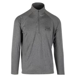 Men's 1/4 Zip - Heather Gray -Daily Clothing Store GS5302 GruntStyle1 4Zip HeatherGray 0002