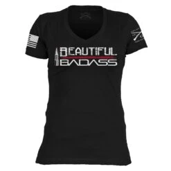 Daily Clothing Store 34 Daily Clothing Store -Daily Clothing Store GS5314 Women sBeautifulBadassV Neck Black STANDARD WEB READY front min