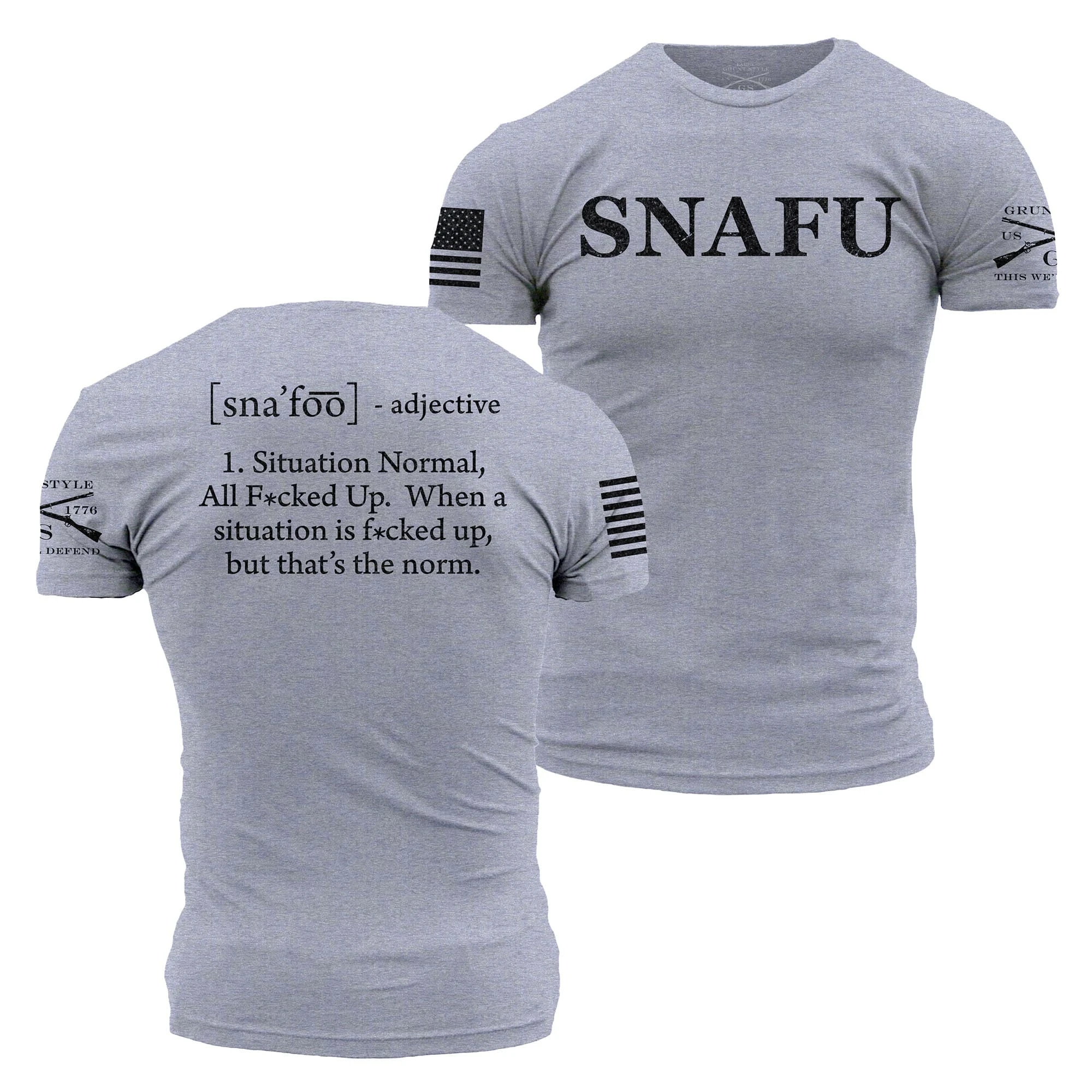 SNAFU T-Shirt - Heather Gray 3 SNAFU T-Shirt - Heather Gray