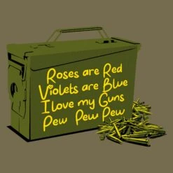 Love Guns Poem T-Shirt - Military Green -Daily Clothing Store GS5374 LoveGunsPoem ARTWORK WEB READY
