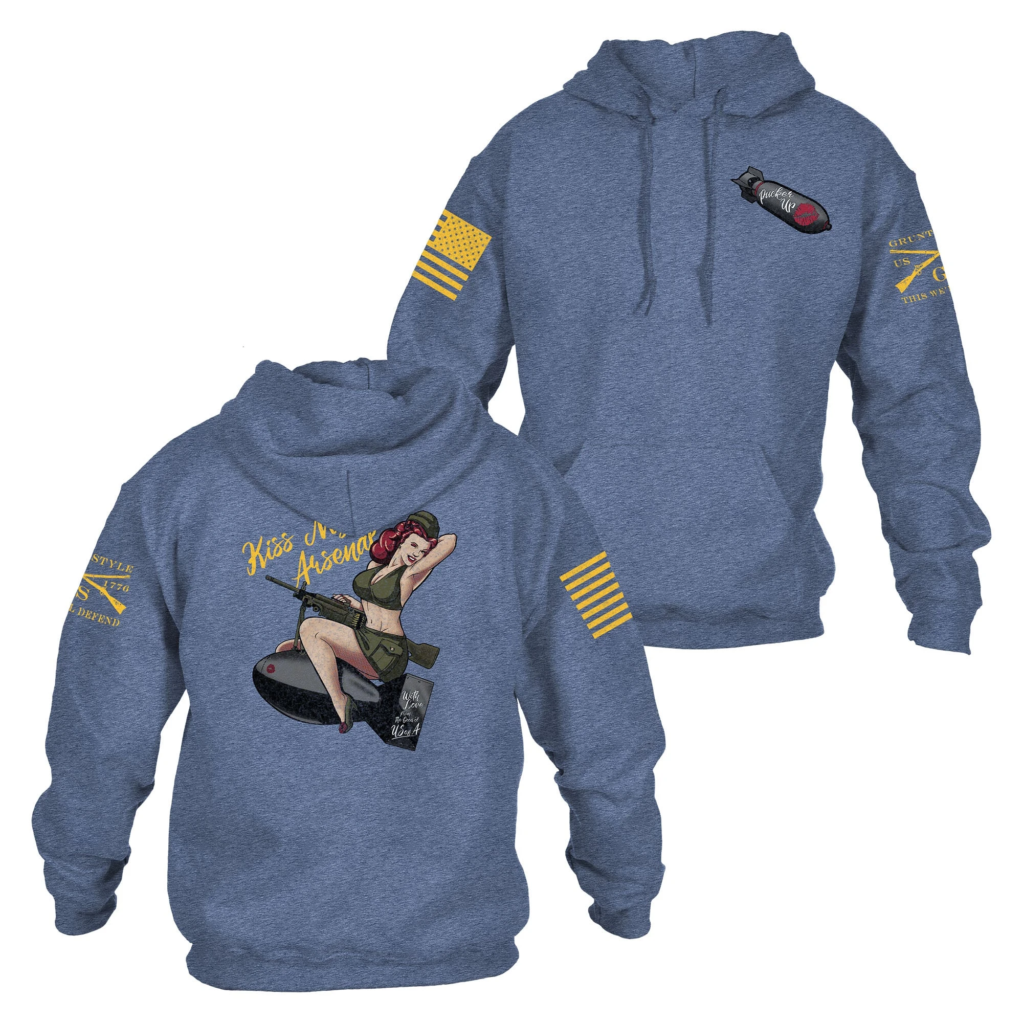 Kiss My Arsenal Hoodie - Indigo 3 Kiss My Arsenal Hoodie - Indigo
