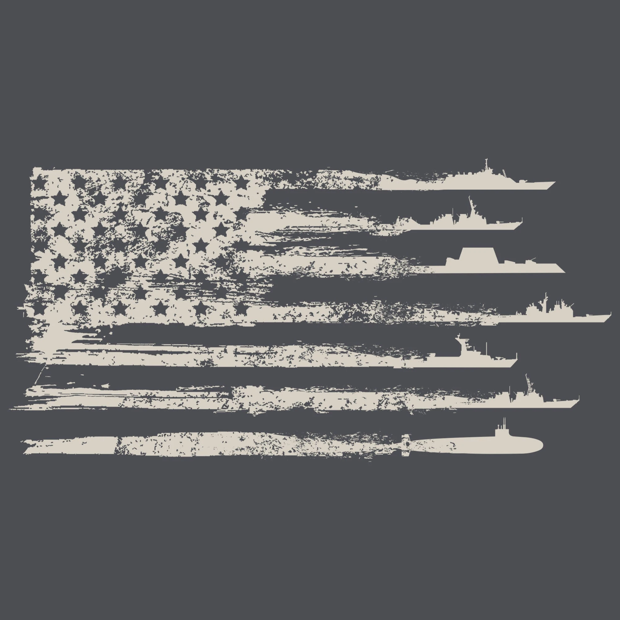 By Sea Flag T-Shirt - Dark Grey 5 By Sea Flag T-Shirt - Dark Grey - Image 3