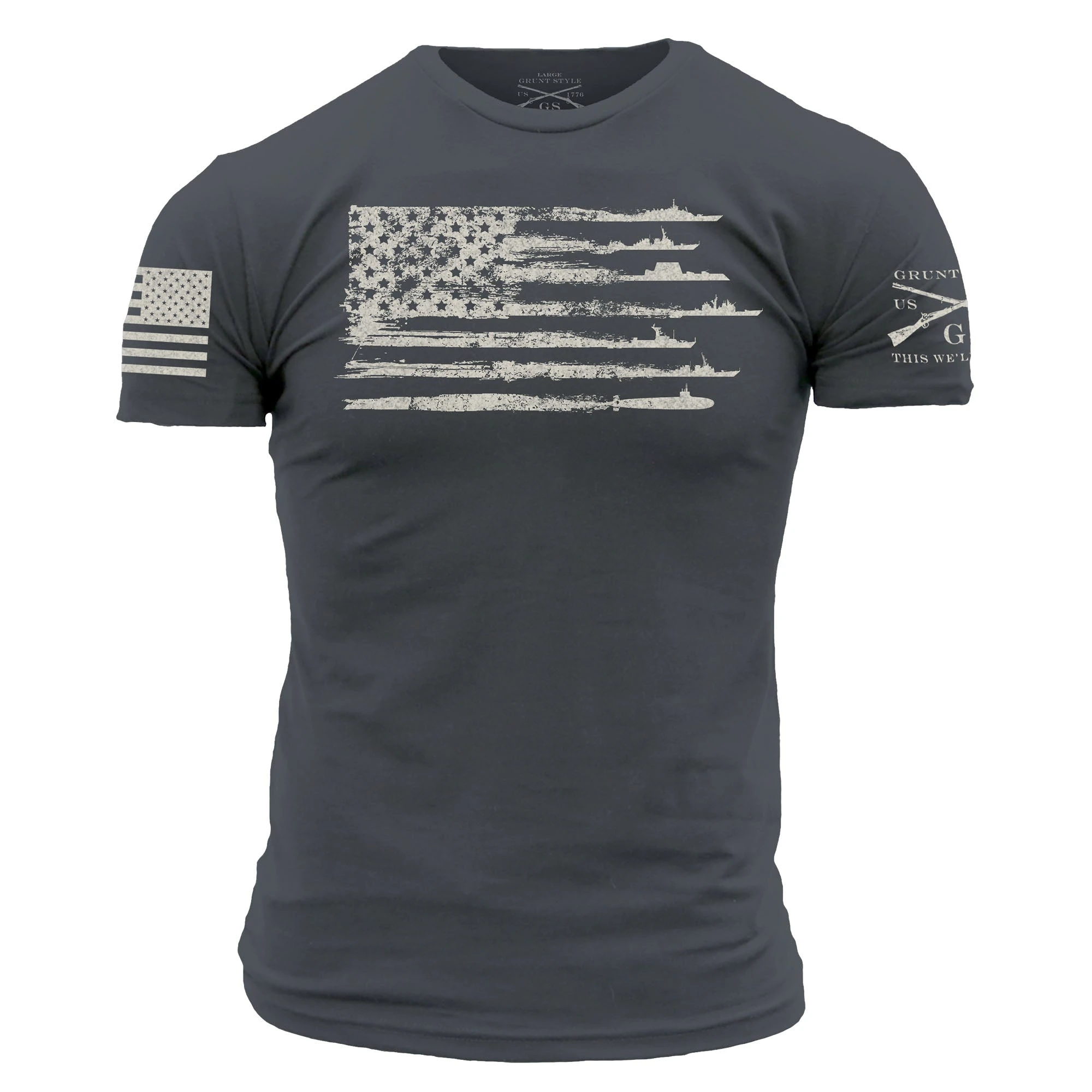 By Sea Flag T-Shirt - Dark Grey 3 By Sea Flag T-Shirt - Dark Grey