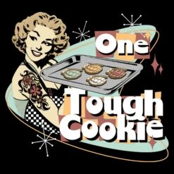 Women's One Tough Cookie T-Shirt - Black -Daily Clothing Store GS5397 OneToughCookie Black Art