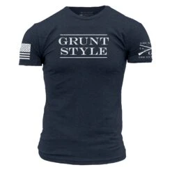 Grunt Style Stacked Logo T-Shirt - Navy