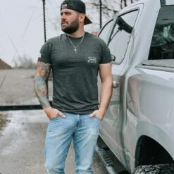 Join Or Die Pocket T-Shirt - Black Heather -Daily Clothing Store GS5414 JoinorDieBlackHeatherPocketTee 050823 001