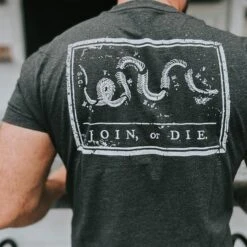 Join Or Die Pocket T-Shirt - Black Heather -Daily Clothing Store GS5414 JoinorDieBlackHeatherPocketTee 050823 002