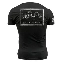 Join Or Die Pocket T-Shirt - Black Heather -Daily Clothing Store GS5414 JoinorDieBlackHeatherPocketTee WEB READY Back