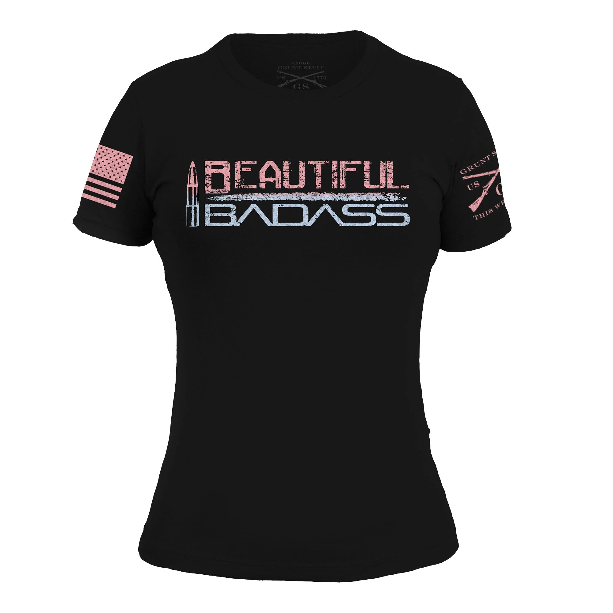 Women's Beautiful Badass Ombre T-Shirt- Black 4 Women's Beautiful Badass Ombre T-Shirt- Black - Image 2