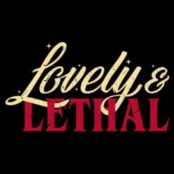 Women's Lovely & Lethal V-Neck - Black -Daily Clothing Store GS5464 Lovely LethalV Neck STANDARD WEB READY ART