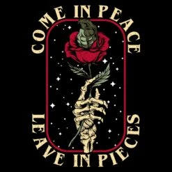 Women's Death Rose T-Shirt - Black -Daily Clothing Store GS5470 Women sDeathRose BackArt