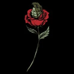 Women's Death Rose T-Shirt - Black -Daily Clothing Store GS5470 Women sDeathRose FLB