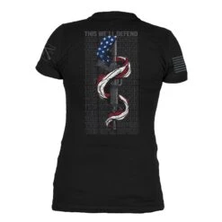 Women's This We'll Defend 2A V-Neck - Black -Daily Clothing Store GS5488 Women sThisWe llDefend2A Black WEB READY 2022bk