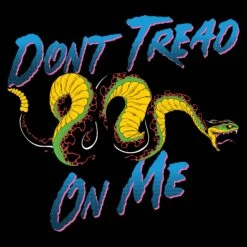 Retro Don't Tread On Me T-Shirt - Black -Daily Clothing Store GS5489 RetroDon tTreadOnMe WEB READY FrontArt
