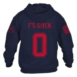 Zero F's Given Hoodie - Navy -Daily Clothing Store GS5515 Zero F s Given Hoodie back WEB READY