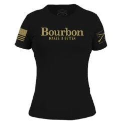 Women's Bourbon Makes It Better Slim Fit T-Shirt - Black -Daily Clothing Store GS5518 Women sBourbonMakesItBetter WEB READY Front