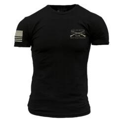 Grunt Style Stars & Bars T-Shirt - Black -Daily Clothing Store GS5574 GruntStyleStars BarsMen sTee Black WEB READY 2022frt