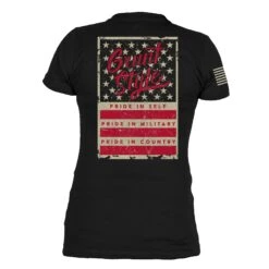 Women's Grunt Style Stars & Bars V-Neck - Black 12 Women's Grunt Style Stars & Bars V-Neck - Black -Daily Clothing Store GS5575 GruntStyleStars BarsWomen sV Neck Black