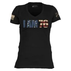 Women's I AM 76 V-Neck - Black -Daily Clothing Store GS5600 I AM 76 Women s V Neck Black WEB READY