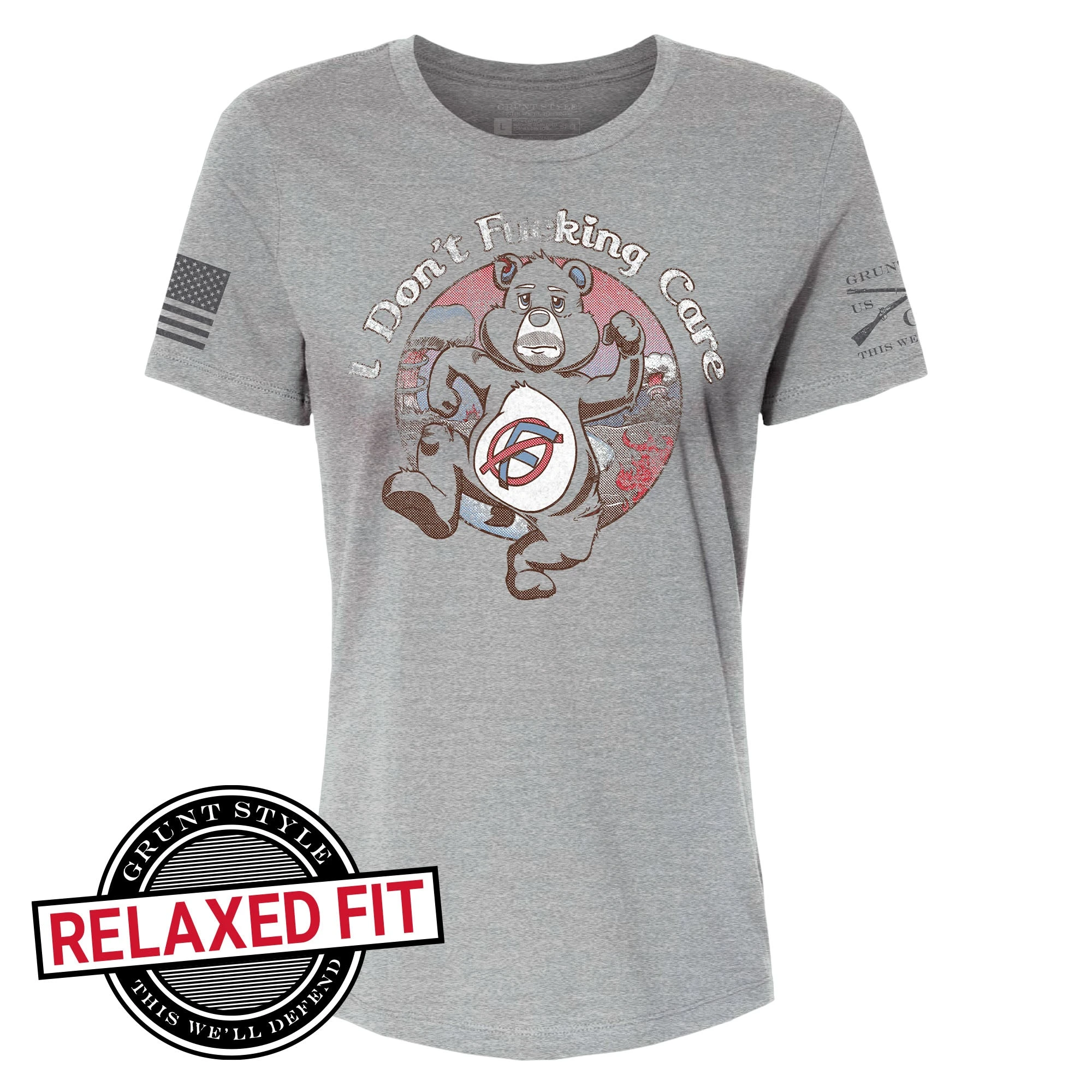 Women's I Don't F*cking Care Relaxed Fit T-Shirt - Athletic Heather 3 Women's I Don't F*cking Care Relaxed Fit T-Shirt - Athletic Heather