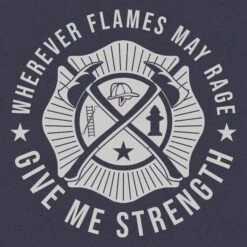 Women's Wherever Flames May Rage Slim Fit T-Shirt - Midnight Navy -Daily Clothing Store GS5717 Women sWhereverFlamesMayRageSlimFitTee MidnightNavy WEB READY BackART