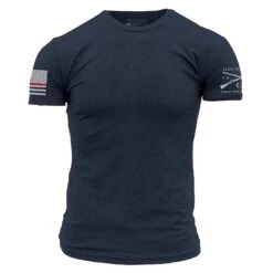 Red Line Flag Basic T-Shirt - Midnight Navy