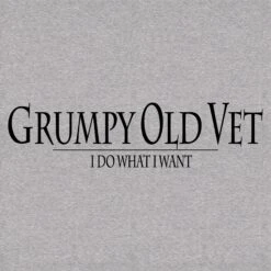 Grumpy Old Vet Hoodie - Sport Grey -Daily Clothing Store GS5724 GrumpyOldVetMen sHoodie SportGrey WEB READY frontART
