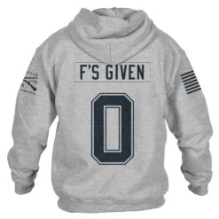 Zero F's Given Hoodie - Sport Grey -Daily Clothing Store GS5725 ZeroF sGivenMen sHoodie SportGrey WEB READY Back 1