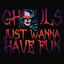 Women's Ghouls Just Wanna Have Fun Slim Fit T-Shirt - Black -Daily Clothing Store GS5733 Women sGhoulsJustWannaHaveFunSlimFitTee Black WEB READYART