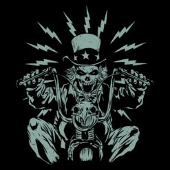 Uncle Sam Freedom Rider T-Shirt - Black -Daily Clothing Store GS5775 Men sUncleSamFreedomRiderTee Black 1