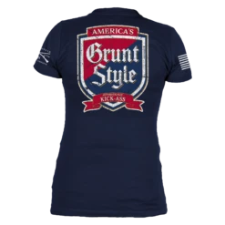 Women's Kick Ass Brewing V-Neck - Midnight Navy -Daily Clothing Store GS5779 Women sKickAssBrewingV Neck MidnightNavyWEB READY Back