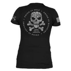Women's Death Paisley V-Neck - Black -Daily Clothing Store GS5783 Women sDeathPaisleyV Neck Black WEB READY Back