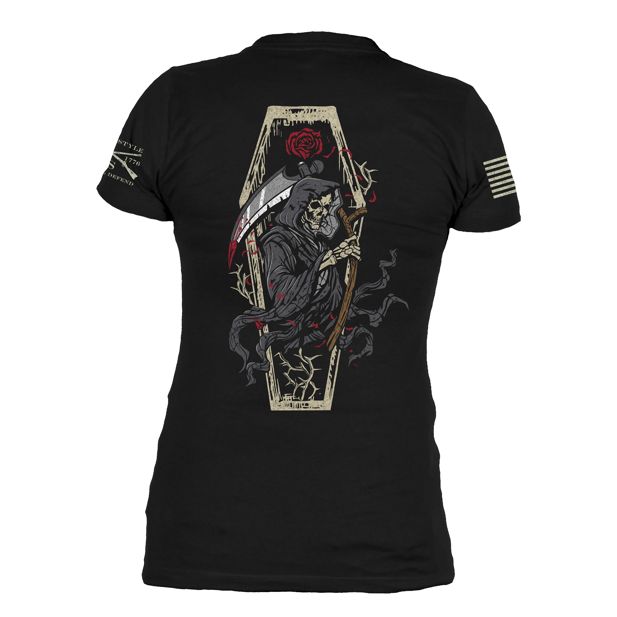 Women's Grim Reaper V-Neck - Black 7 Women's Grim Reaper V-Neck - Black - Image 5