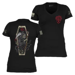 Women's Grim Reaper V-Neck - Black 13 Women's Grim Reaper V-Neck - Black -Daily Clothing Store GS5787 Women sGrimReaperV Neck Black WEB READY 2023frtbk