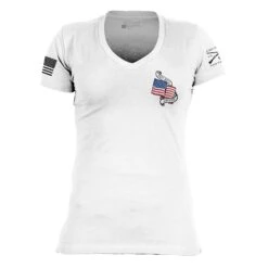 Women's No Sacrifice No Victory V-Neck - White 16 Women's No Sacrifice No Victory V-Neck - White -Daily Clothing Store GS5789 NoSacrificeNoVictoryWomen sV Neck White WEB READY 2023frt