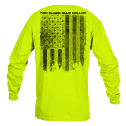 Red Blood Blue Collar™ Long Sleeve - Safety Green -Daily Clothing Store GS5804 Men sRedBloodBlueCollar LongSleeve SafetyGreen