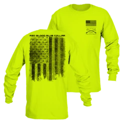 Red Blood Blue Collar™ Long Sleeve - Safety Green