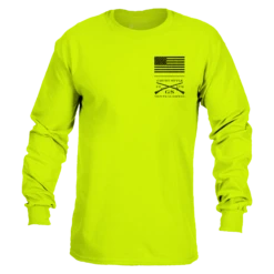 Red Blood Blue Collar™ Long Sleeve - Safety Green -Daily Clothing Store GS5804 RedBloodBlueCollarMen sLongSleeve SafetyGreen WEB READYFront