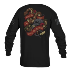 Liberty Or Death Long Sleeve - Black -Daily Clothing Store GS5808 LibertyorDeathMen sLongSleeve Black WEB READY 2023bk