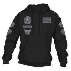 Patriot Patch Hoodie - Black -Daily Clothing Store GS5819 PatriotPatchMen sHoodie Black WEB READY Front